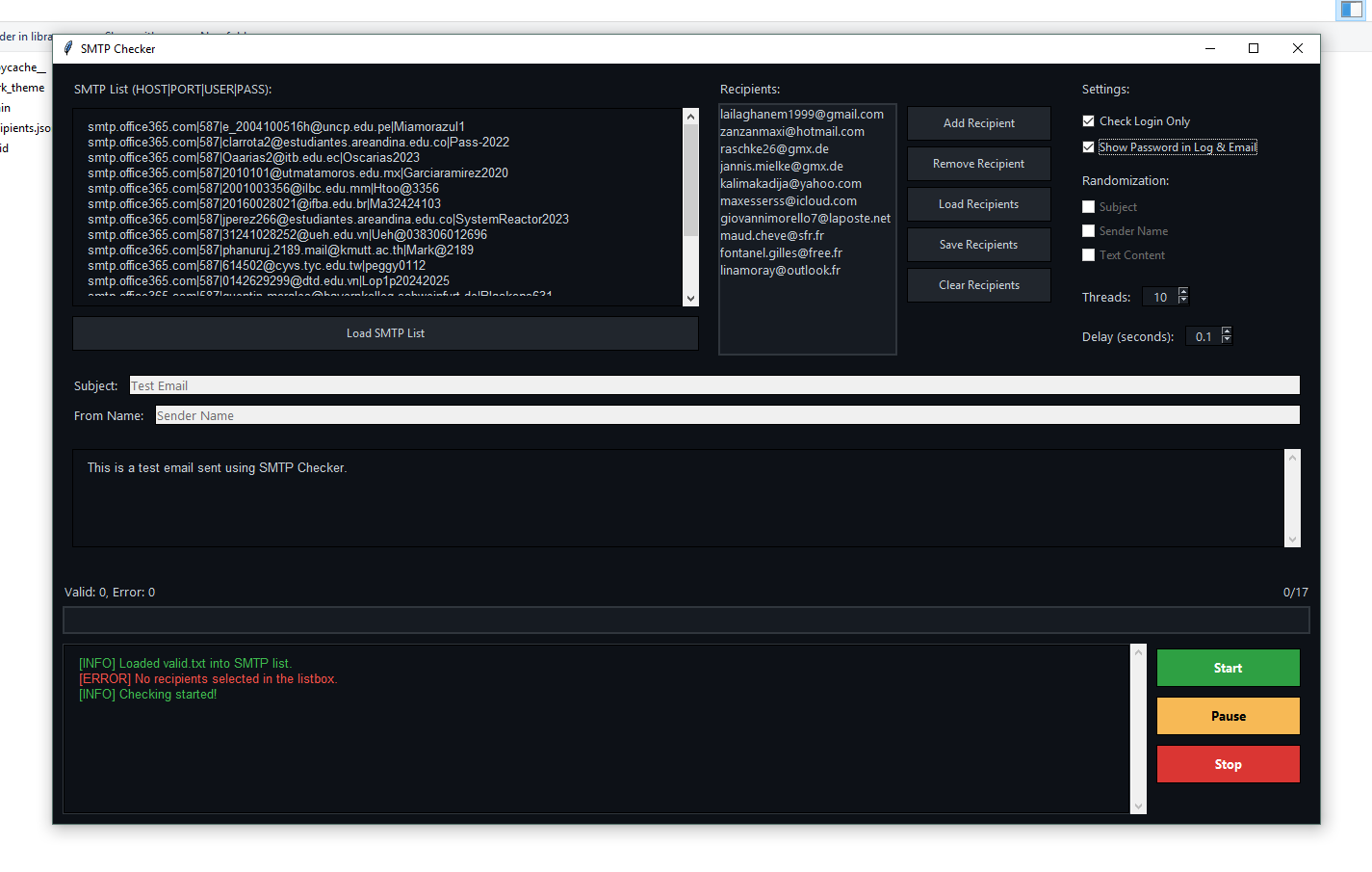 SMTP Checker 