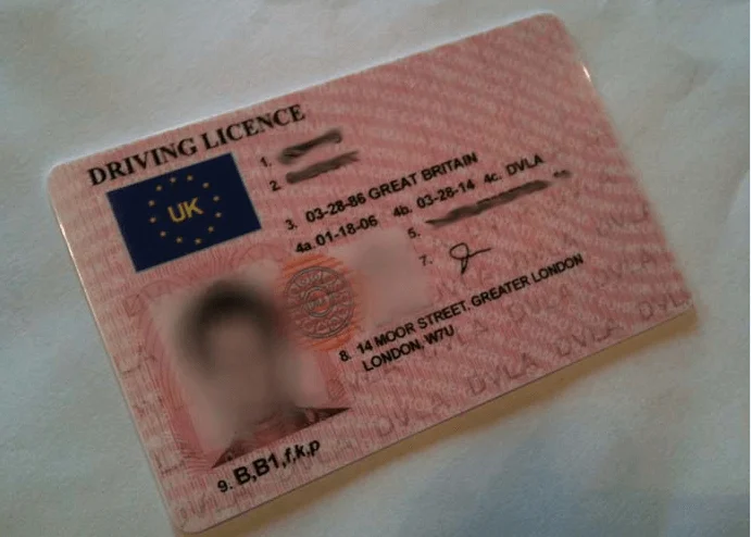 UK drivers License PSD Template
