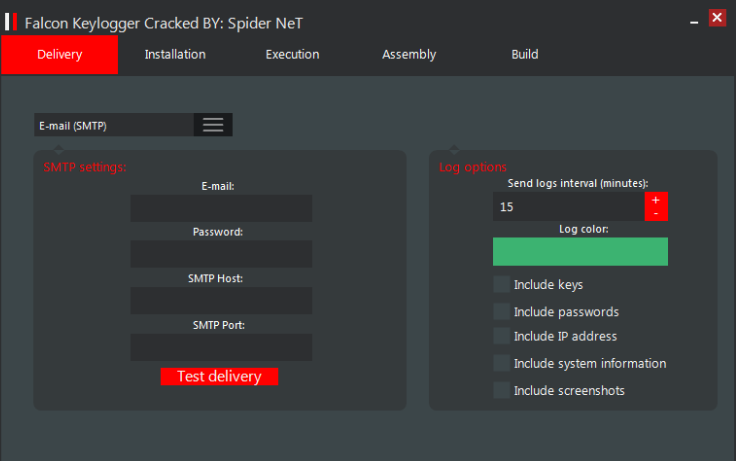 Falcon Keylogger Cracked trojan