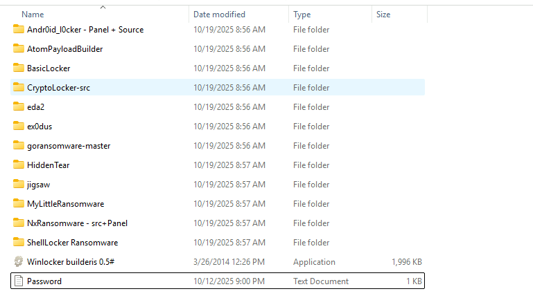 Ransomware Collection Update 2025