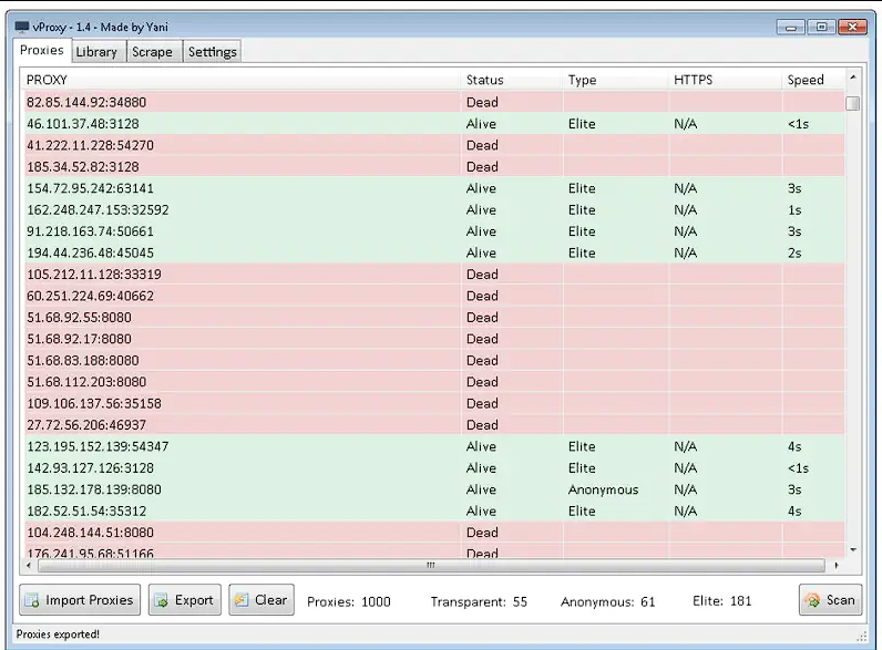 vProxy v1.4 Hacking tool category proxy