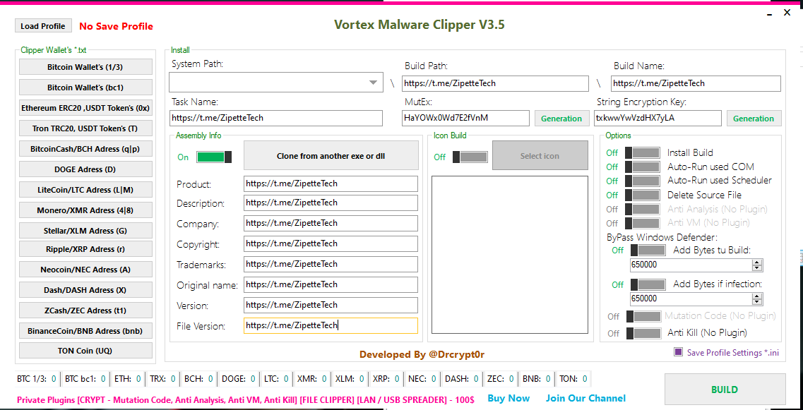 Vortex Malware Clipper v3.5