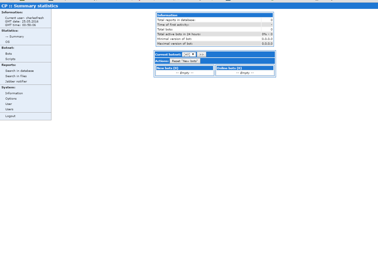 Zeus Botnet 2.1 trojan