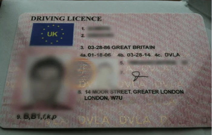 UK drivers License PSD Template